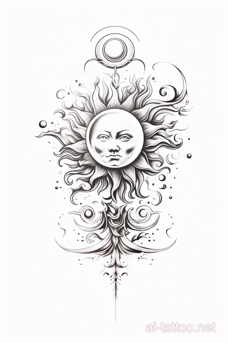 AI Sun And Moon Tattoo Ideas 18
